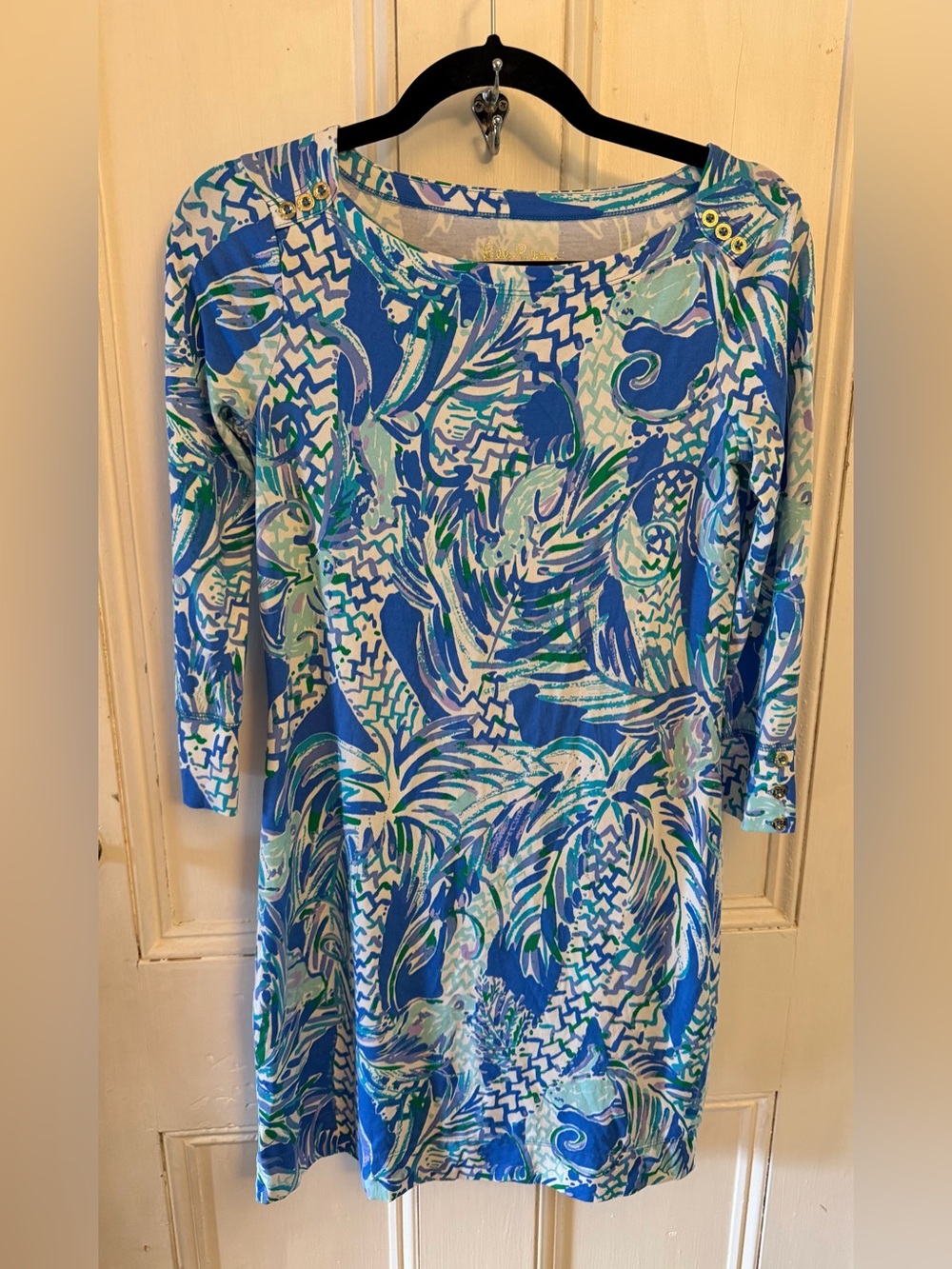 Lilly Pulitzer UPF 50+ Sophie Dress Resort White Canopy Chaos Size XS
